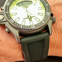 Thumbnail for Black Silicone Rubber Divers Watch Strap