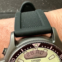 Thumbnail for Black Silicone Rubber Divers Watch Strap