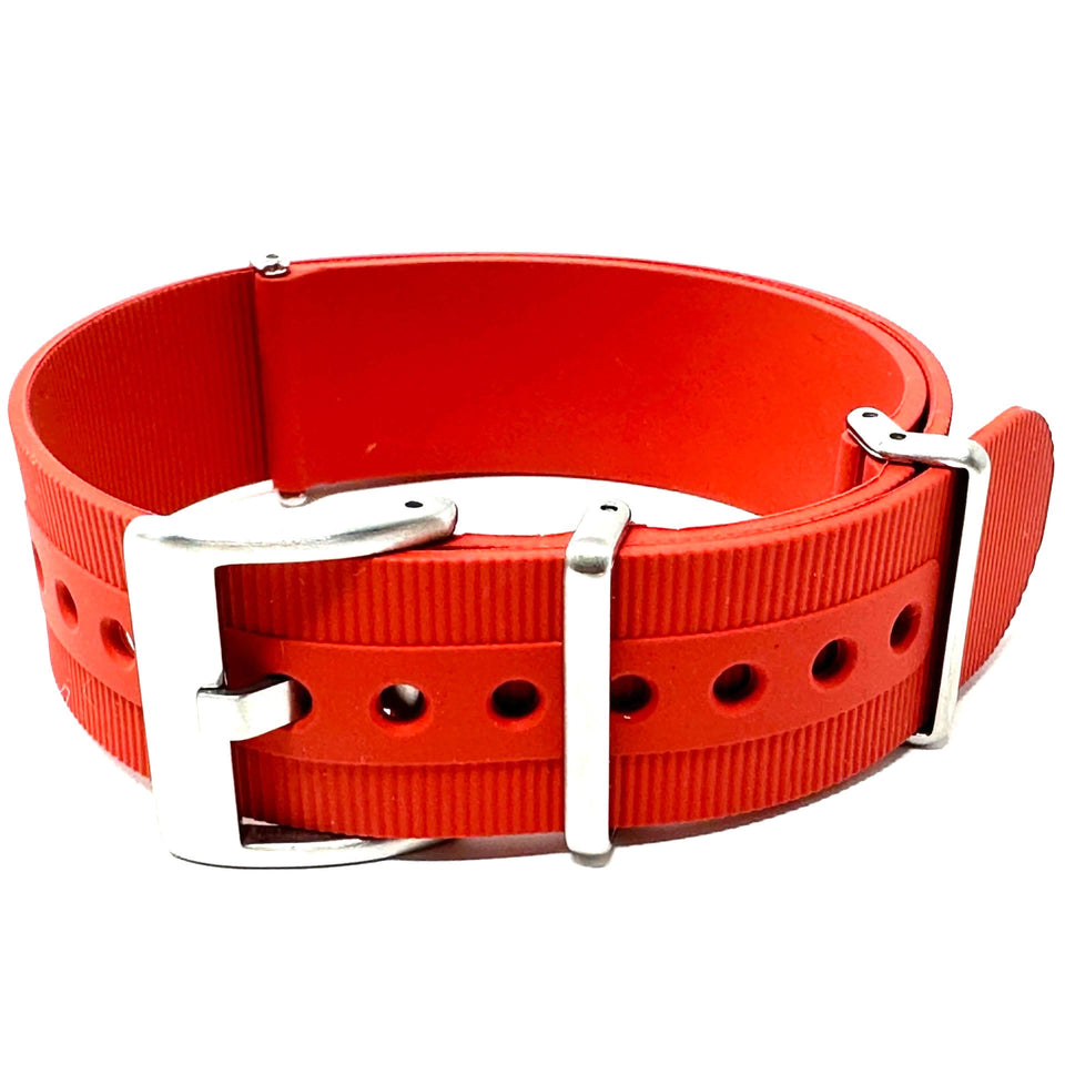 Rubber NATO Strap Red