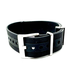 Rubber NATO Strap Black