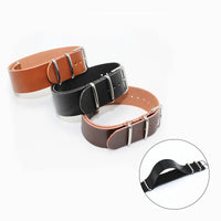 Thumbnail for Leather Military Style Strap - Brown or Black