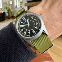 Thumbnail for Military Field Watch Strap With Sandblasted Hardware- Available in Black or Green