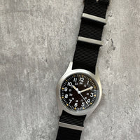 Thumbnail for Military Field Watch Strap With Sandblasted Hardware- Available in Black or Green
