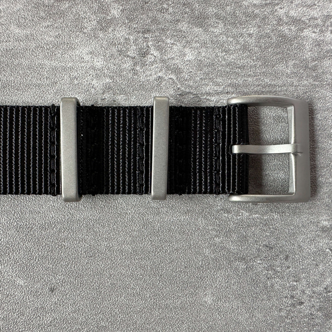 Military Field Watch Strap With Sandblasted Hardware- Available in Black or Green