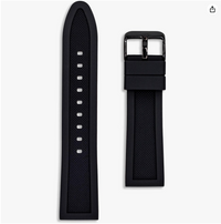 Thumbnail for Black Silicone Rubber Divers Watch Strap