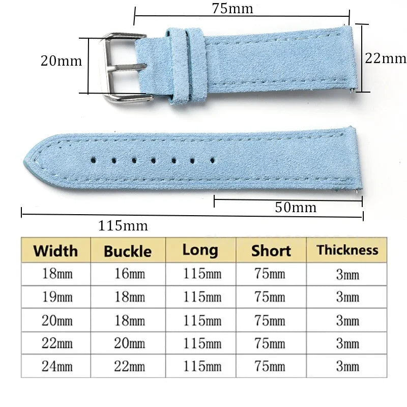 Suede Watch Strap Premium Hand-made