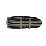 Premium Woven Military Style Watch Strap - Black, Grey and Beige (No Time To Die Strap)