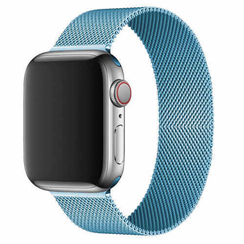 Milanese Stainless Steel Strap For Apple Watch in Sky Blue