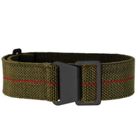 Thumbnail for Marine Nationale Military Style Elastic Strap - Green & Red with Black Buckles PVD