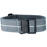 Marine Nationale Military Style Elastic Strap - Grey & White- Black Buckle