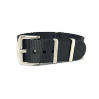 Thumbnail for Premium Thick Woven Military Style Watch Strap - Black Raven