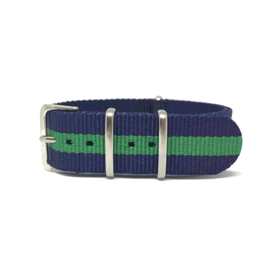 Classic Military Style Strap - Blue & Green