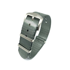 Premium Thick Woven Military Style Watch Strap - Grey