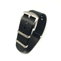 Thumbnail for Premium Thick Woven Military Style Watch Strap - Black Raven