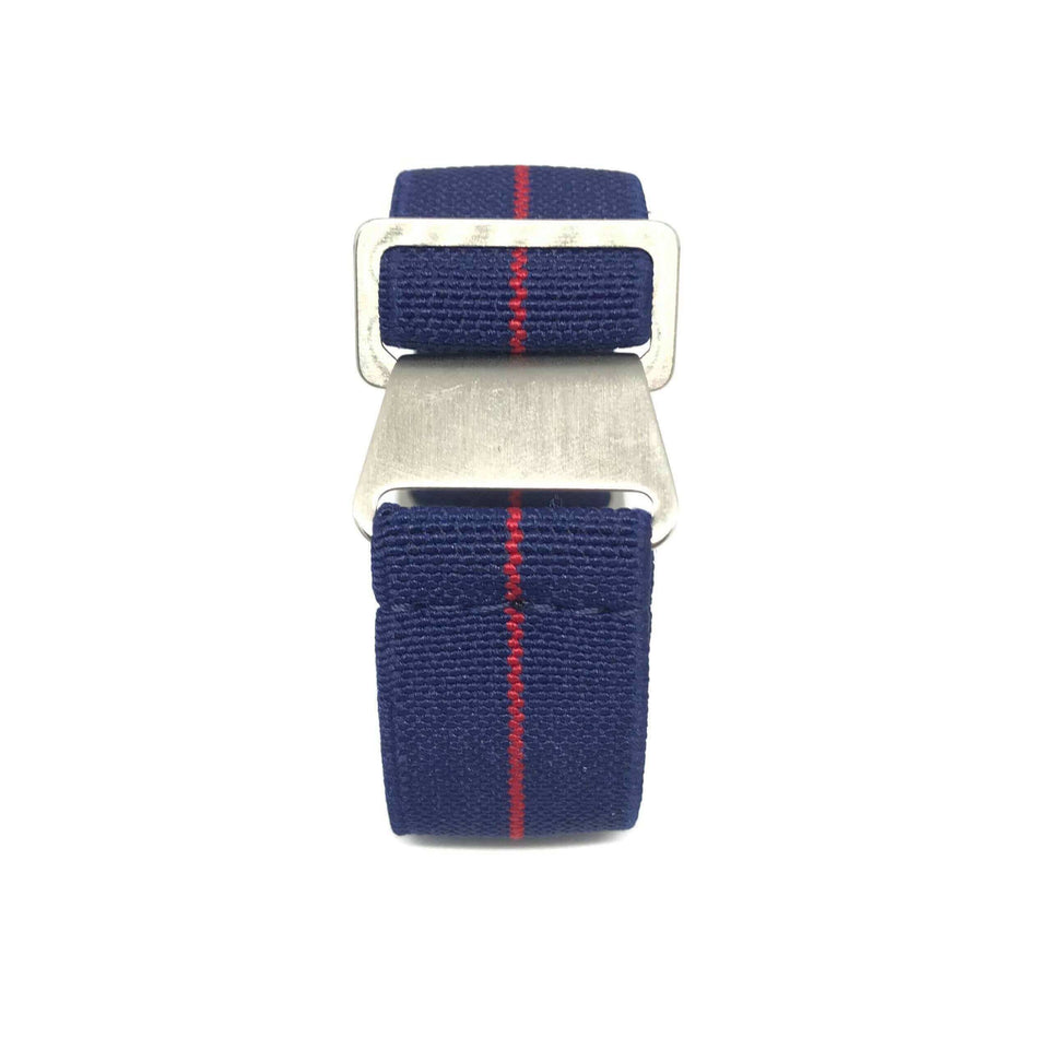 Marine Nationale Military Style Elastic Strap - Blue & Red