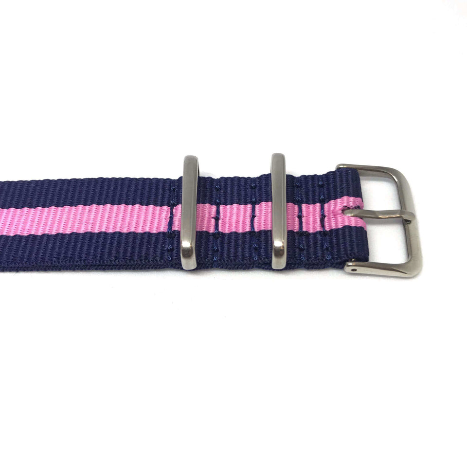 Classic Military Style Strap - Blue & Pink