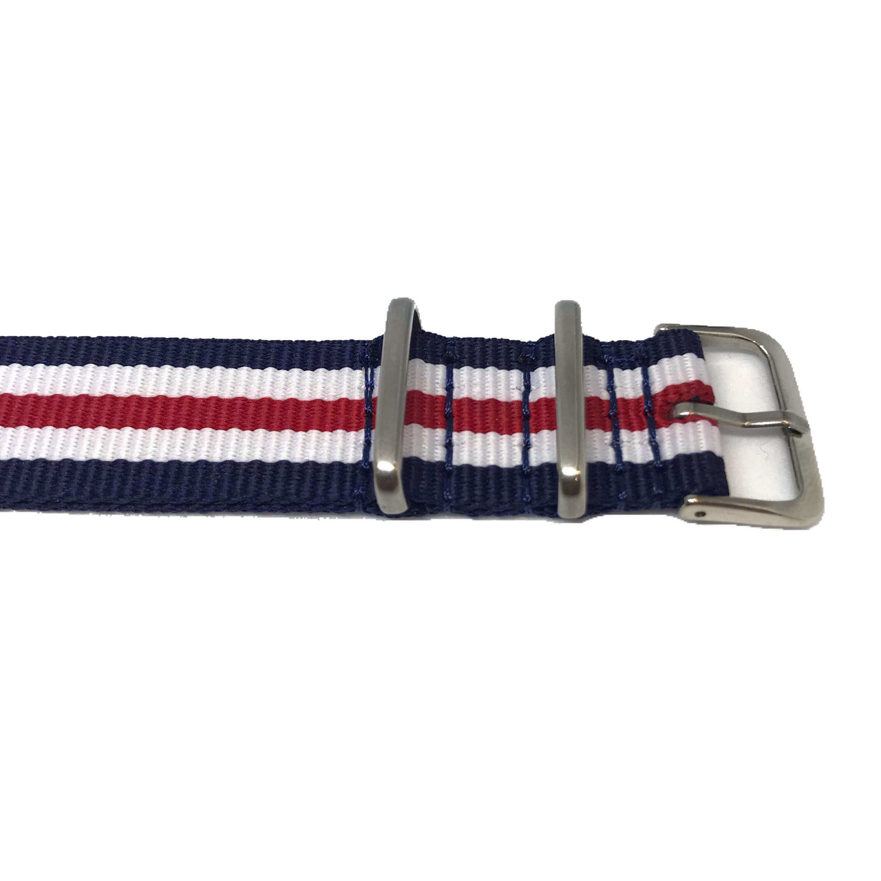 Classic Military Style Strap - Blue, White & Red Stripes