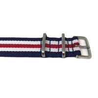 Thumbnail for Classic Military Style Strap - Blue, White & Red Stripes