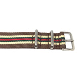 Classic Military Style Strap - Brown Italian Lux