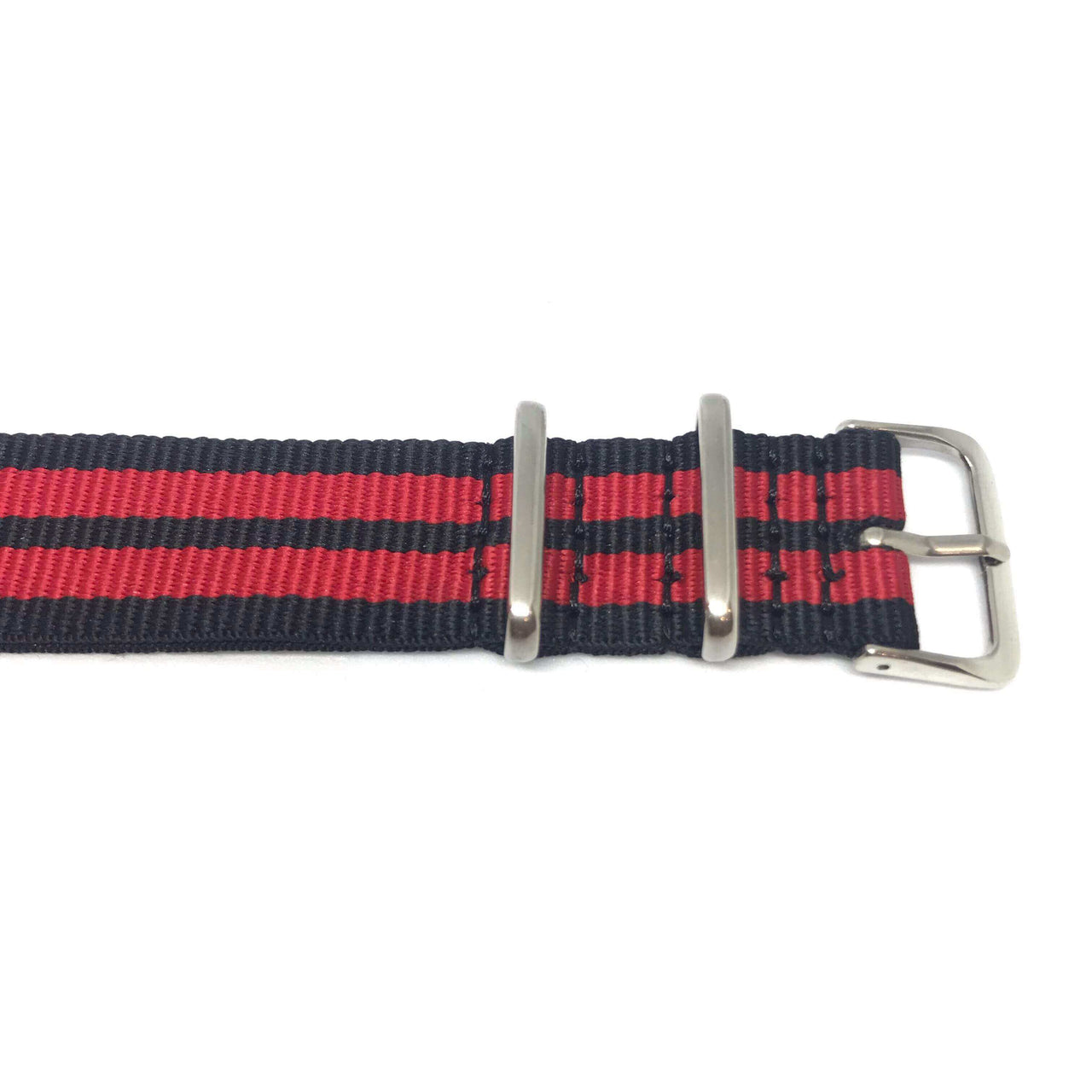 Classic Military Style Strap - Black and Red