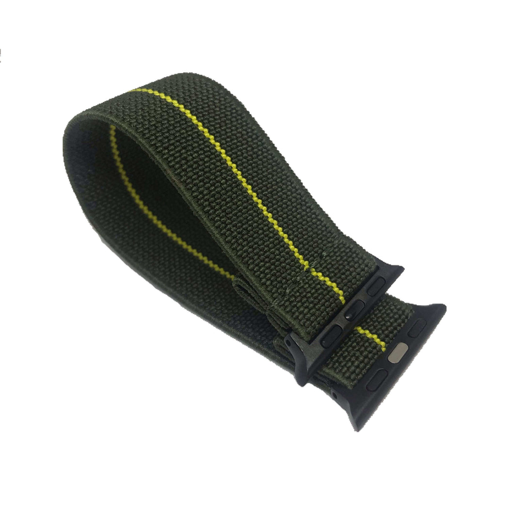 Apple Watch Elastic Military Style - Green & Yellow