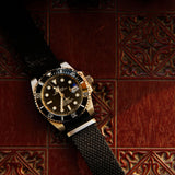 Vintage Style Woven Fabric Military Watch Strap