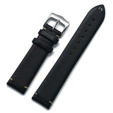 Premium Black Leather Watch Strap