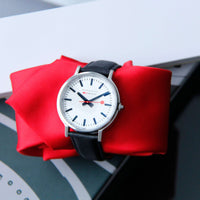 Thumbnail for Butterfly Clasp Watch Strap- Padded Smooth Grain Genuine Leather Luxury Calf Hide- Double Stitched Hand-made