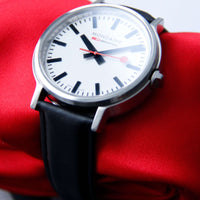 Thumbnail for Butterfly Clasp Watch Strap- Padded Smooth Grain Genuine Leather Luxury Calf Hide- Double Stitched Hand-made