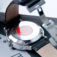 Thumbnail for Butterfly Clasp Watch Strap- Padded Smooth Grain Genuine Leather Luxury Calf Hide- Double Stitched Hand-made
