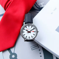 Thumbnail for Butterfly Clasp Watch Strap- Padded Smooth Grain Genuine Leather Luxury Calf Hide- Double Stitched Hand-made