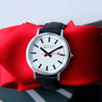 Thumbnail for Butterfly Clasp Watch Strap- Padded Smooth Grain Genuine Leather Luxury Calf Hide- Double Stitched Hand-made