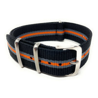 Thumbnail for Classic Military Style Strap - Black, Grey & Orange
