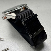 Thumbnail for Classic Military Style Strap - Black With Black Buckle PVD