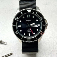 Thumbnail for Classic Military Style Strap - Black With Black Buckle PVD
