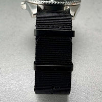 Thumbnail for Classic Military Style Strap - Black With Black Buckle PVD