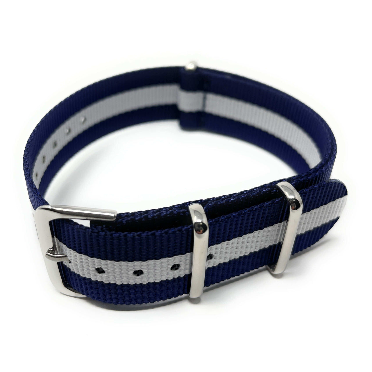 Classic Military Style Strap - Blue & White