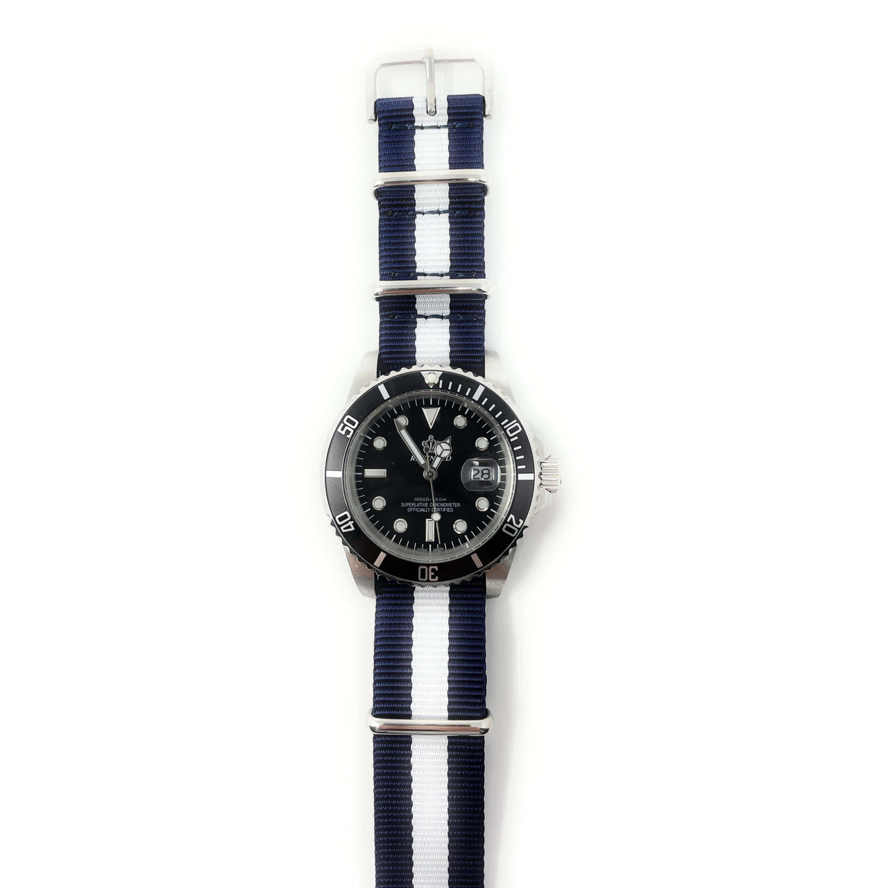 Classic Military Style Strap - Blue & White