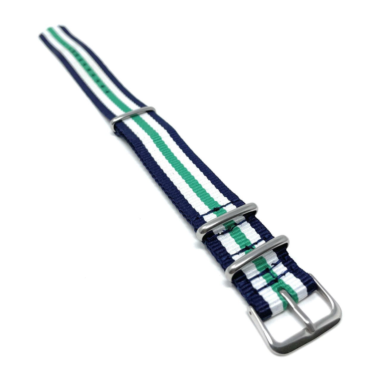 Classic Military Style Strap - Blue, White and Green