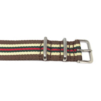 Thumbnail for Classic Military Style Strap - Brown Italian Lux