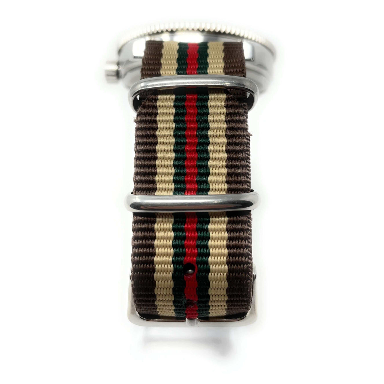 Classic Military Style Strap - Brown Italian Lux