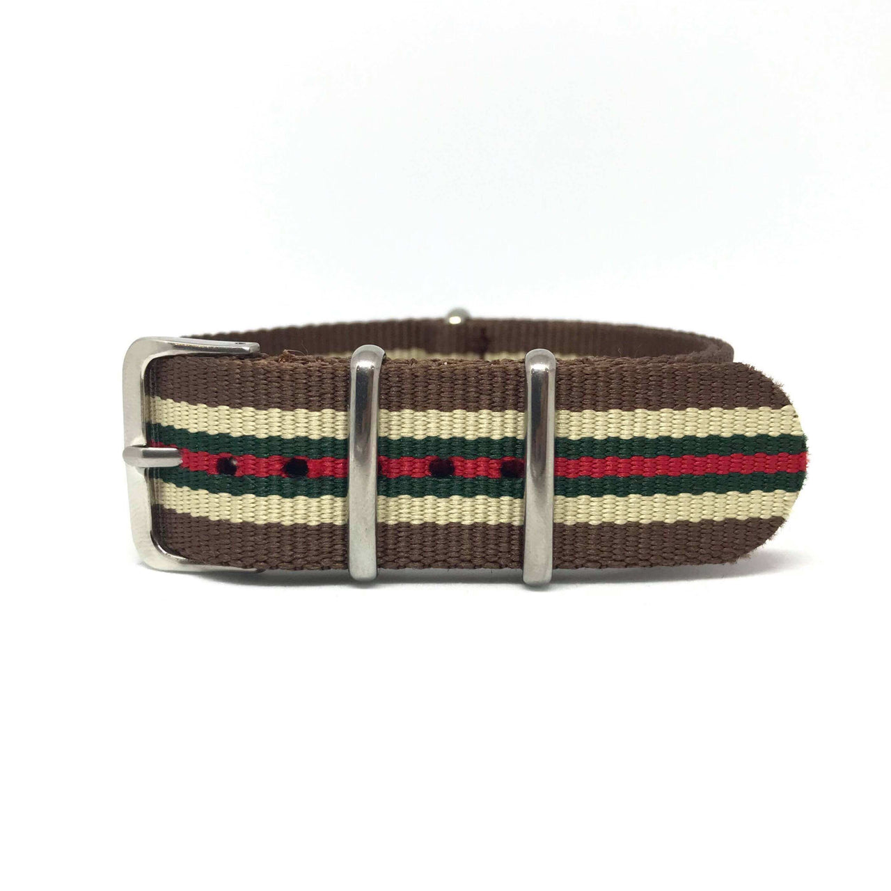 Classic Military Style Strap - Brown Italian Lux