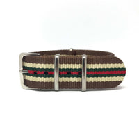 Thumbnail for Classic Military Style Strap - Brown Italian Lux