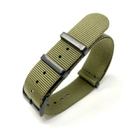 Thumbnail for Classic Military Style Strap - Military Green With Black PVD Buckle and Keepers