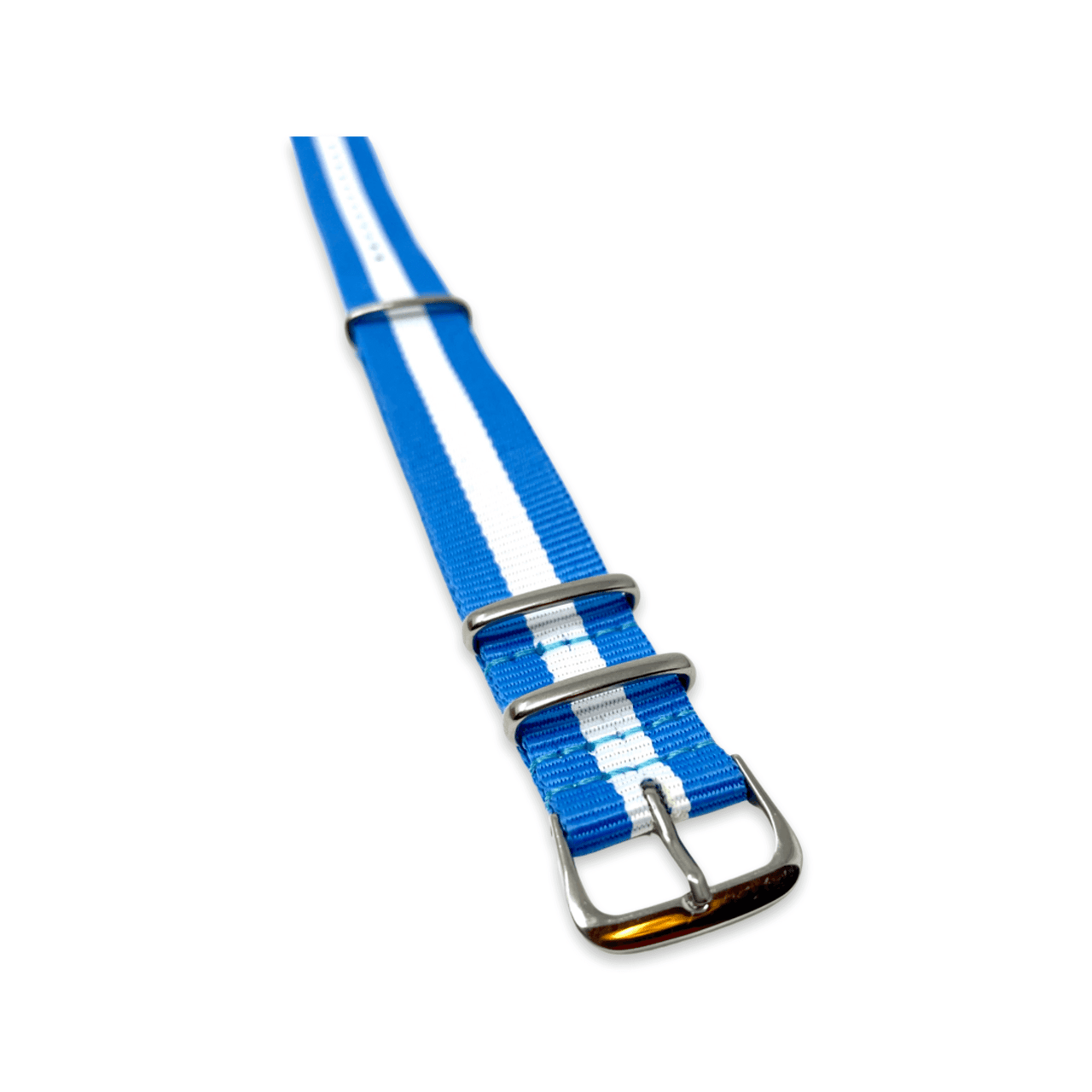 Classic Military Style Strap - Sky Blue & White