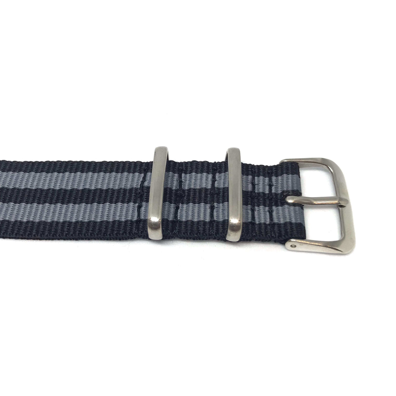 Classic Military Style Watch Strap Bond- Collection - Black & Grey