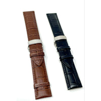 Thumbnail for Genuine Leather Calfskin Premium Watch Strap with Stainless Steel Deployant Butterfly Clasp