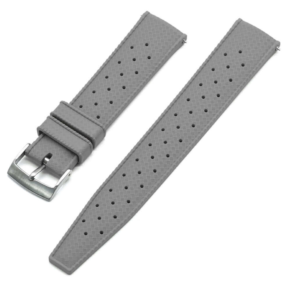 Grey Tropical FKM Rubber Watch Strap