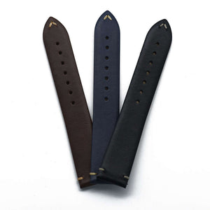 Premium Black Leather Watch Strap
