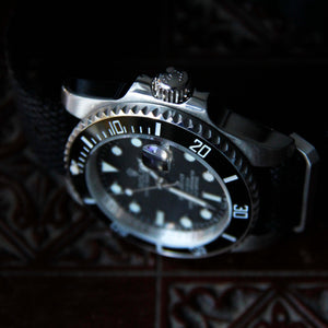 Vintage Style Woven Fabric Military Watch Strap